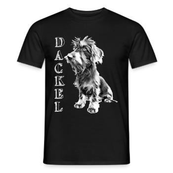 Dachshund the best dogs in the world Dachshund fever - Men's T-Shirt - black - Front - AI Model Male 178 light (178cm)