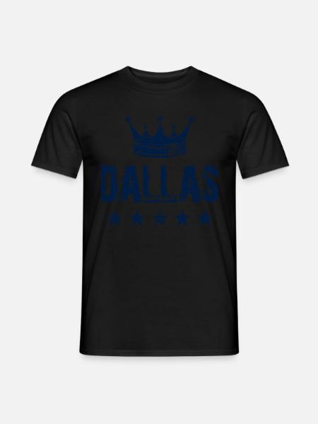 Dallas Krone Sterne - Männer T-Shirt - Schwarz
