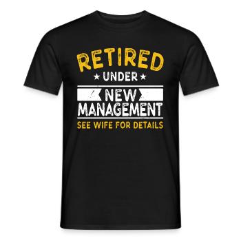 Retirement Retired funny saying Grandpa - Men's T-Shirt - black - Front - AI Model Male 178 light (178cm)