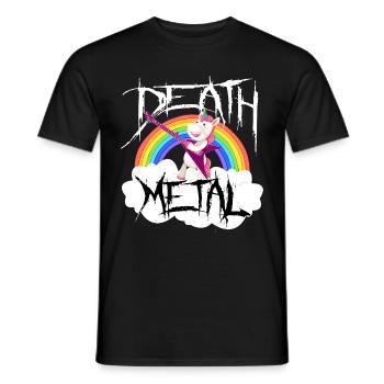 Death Metal Licorne - T-shirt homme - noir - Devant - AI Model Male 178 light (178cm)