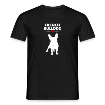 french bulldog - Männer T-Shirt - Schwarz - Vorne - AI Model Male 178 light (178cm)