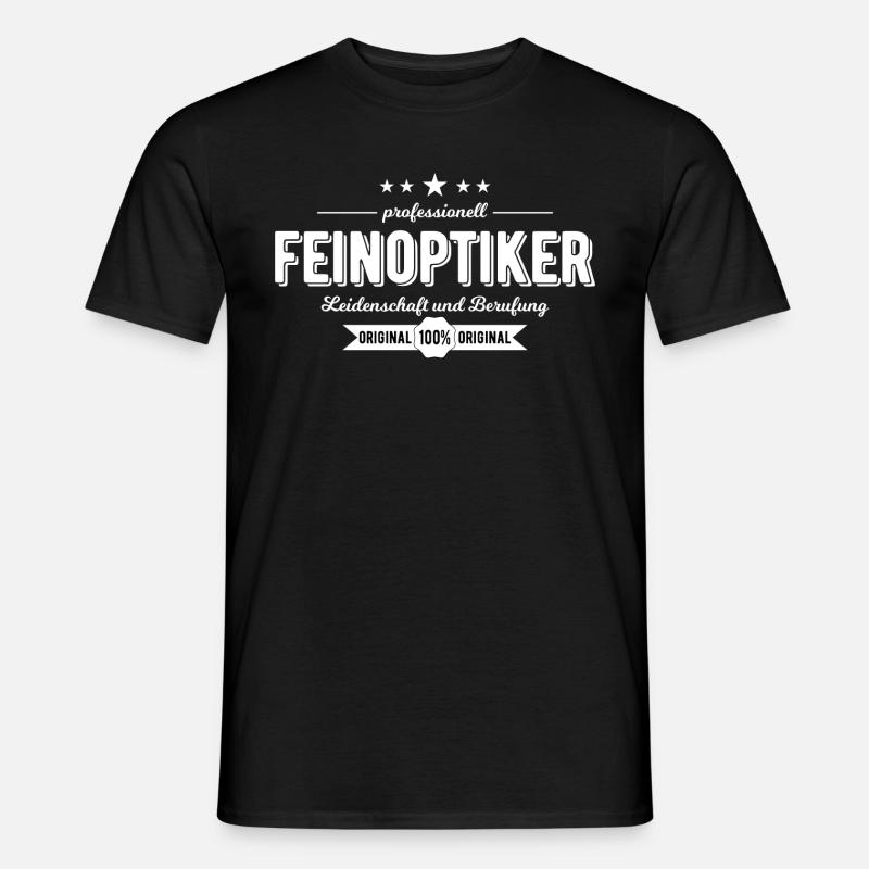 Feinoptiker beruf Geschenk - Männer T-Shirt - Schwarz