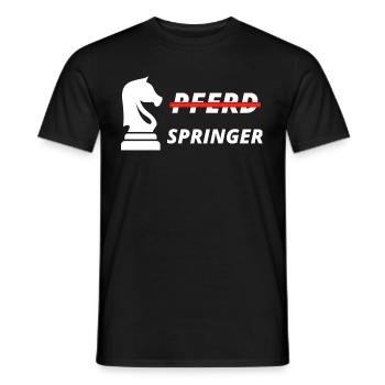 Schach Schachmatt Schachbrett Schachspiel Springer - Männer T-Shirt - Schwarz - Vorne - AI Model Male 178 light (178cm)