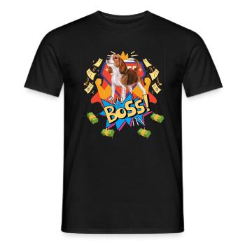 Beagle Boss - T-shirt homme - noir - Devant - AI Model Male 178 light (178cm)