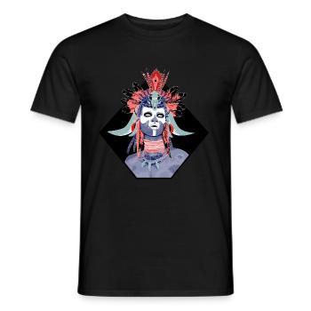 SCHÄDEL - Männer T-Shirt - Schwarz - Vorne - AI Model Male 178 light (178cm)