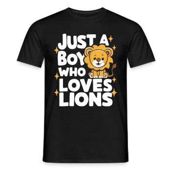 Lion Lion Animal Africa - Men's T-Shirt - black - Front - AI Model Male 178 light (178cm)