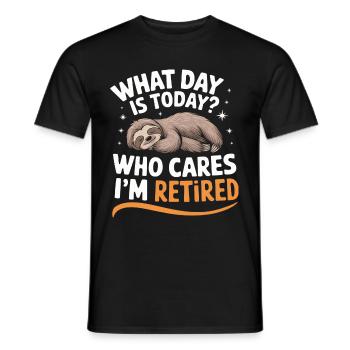 Faultier Faultiere Schlafen Faul - Männer T-Shirt - Schwarz - Vorne - AI Model Male 178 light (178cm)