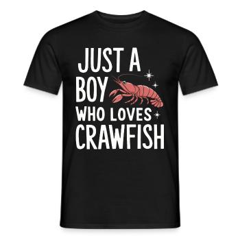 Homards, crabes, crevettes, fruits de mer - T-shirt homme - noir - Devant - AI Model Male 178 light (178cm)
