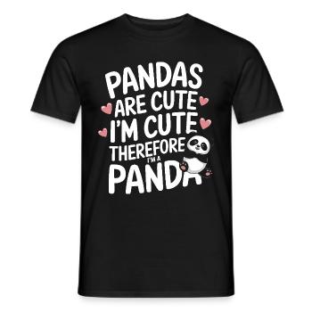Pandabär Panda Tier Pandas - Männer T-Shirt - Schwarz - Vorne - AI Model Male 178 light (178cm)