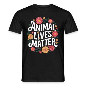 Végétarien Végétalien Végétarien Végétarien - T-shirt homme - noir - Devant - AI Model Male 178 light (178cm)