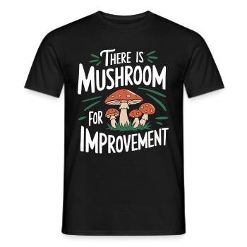 Mushroom Mushrooms Funghi Mushroom - Men's T-Shirt - black - Front - AI Model Male 178 light (178cm)