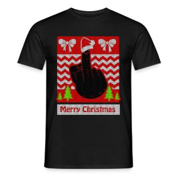 Christmas Ugly Merry Christmas Xmas Gift - Men's T-Shirt - black - Front - AI Model Male 178 light (178cm)