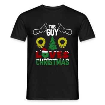 Weihnachten Guy Love Christmas Xmas Geschenk - Männer T-Shirt - Schwarz - Vorne - AI Model Male 178 light (178cm)