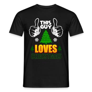 Weihnachten Guy Love Christmas Xmas Geschenk - Männer T-Shirt - Schwarz - Vorne - AI Model Male 178 light (178cm)