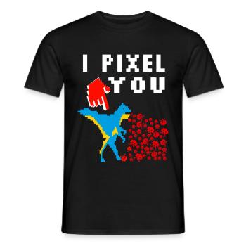 pixel - Men's T-Shirt - black - Front - AI Model Male 178 light (178cm)