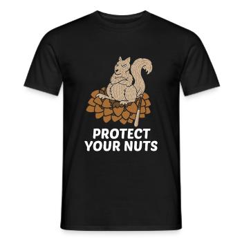 Protégez votre cadeau de noix - T-shirt homme - noir - Devant - AI Model Male 178 light (178cm)