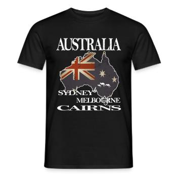 Australia, Sydney, Melbourne, gift - Men's T-Shirt - black - Front - AI Model Male 178 light (178cm)