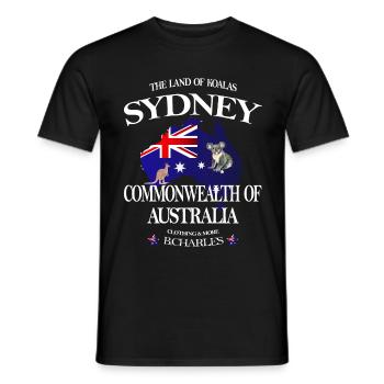 Australie - T-shirt homme - noir - Devant - AI Model Male 178 light (178cm)