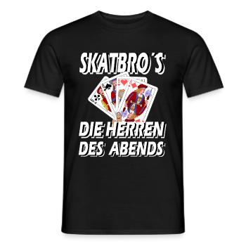Skat, jeu de cartes, passe-temps, cartes à jouer, drôle, cric - T-shirt homme - noir - Devant - AI Model Male 178 light (178cm)
