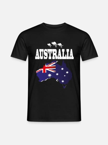 Australia kangaroo - Men's T-Shirt - black
