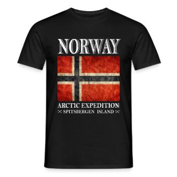 Norway, Norge, Norway - Men's T-Shirt - black - Front - AI Model Male 178 light (178cm)