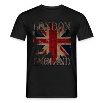Londres Angleterre - T-shirt homme - noir - Devant - AI Model Male 178 light (178cm)