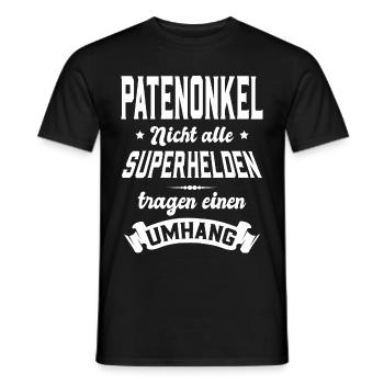 Parrain et super-héros - T-shirt homme - noir - Devant - AI Model Male 178 light (178cm)