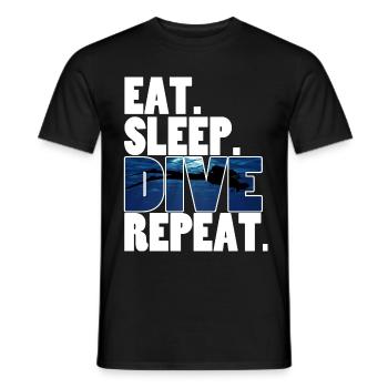 Dive, Diver - T-shirt homme - noir - Devant - AI Model Male 178 light (178cm)