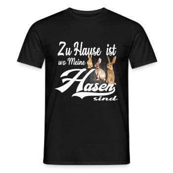 Kaninchen Hasen Hase süsses Häschen Geschenk Opa - Männer T-Shirt - Schwarz - Vorne - AI Model Male 178 light (178cm)
