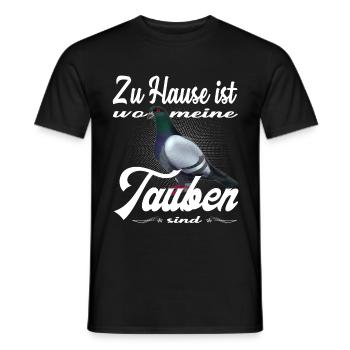 Tauben Taube lustiger Spruch Brieftaube Geschenk - Männer T-Shirt - Schwarz - Vorne - AI Model Male 178 light (178cm)