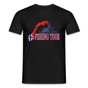 Fishing Tour Fishing Tour Norvège Gift - T-shirt homme - noir - Devant - AI Model Male 178 light (178cm)
