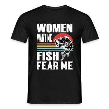 Fishing fishing trip fishing saying gift - Men's T-Shirt - black - Front - AI Model Male 178 light (178cm)
