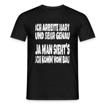 Bauarbeiter Polier Bauleiter Tiefbau Hochbau - Männer T-Shirt - Schwarz - Vorne - AI Model Male 178 light (178cm)