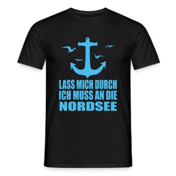 Wattenmeer Ebbe Flut Nordsee Büsum Küste Strand - Männer T-Shirt - Schwarz - Vorne - AI Model Male 178 light (178cm)