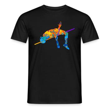 High Jump Athletics Sport Gift - Men's T-Shirt - black - Front - AI Model Male 178 light (178cm)
