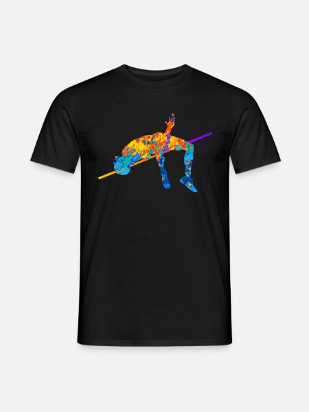 Hochsprung Leichtathletik Sport Geschenk - Männer T-Shirt - Schwarz