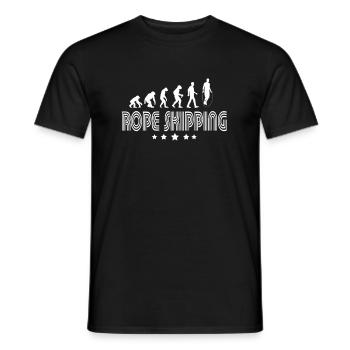 Evolution Of Rope Skipping - Männer T-Shirt - Schwarz - Vorne - AI Model Male 178 light (178cm)