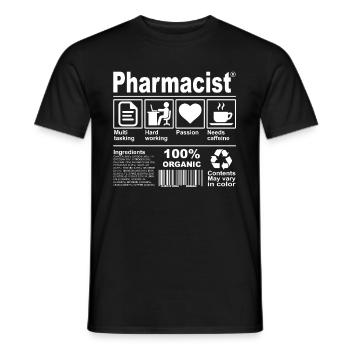 Pharmacist - Men's T-Shirt - black - Front - AI Model Male 178 light (178cm)