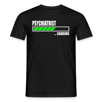 Psychiatrist Loading Bar - Männer T-Shirt - Schwarz - Vorne - AI Model Male 178 light (178cm)