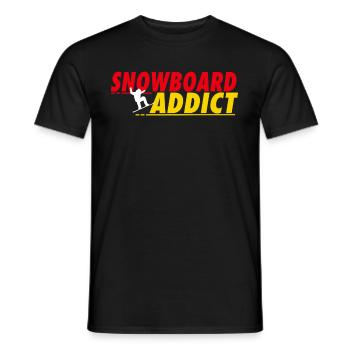Snowboard Addict - Männer T-Shirt - Schwarz - Vorne - AI Model Male 178 light (178cm)