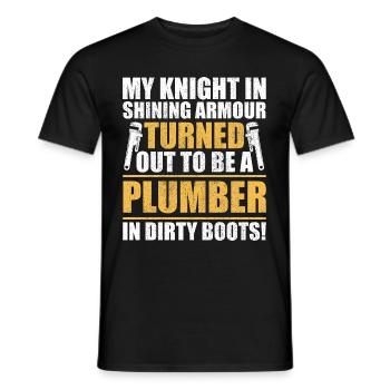 Humorous declaration of love for craftsmen - Men's T-Shirt - black - Front - AI Model Male 178 light (178cm)