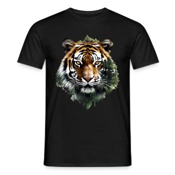 Tigre - T-shirt homme - noir - Devant - AI Model Male 178 light (178cm)