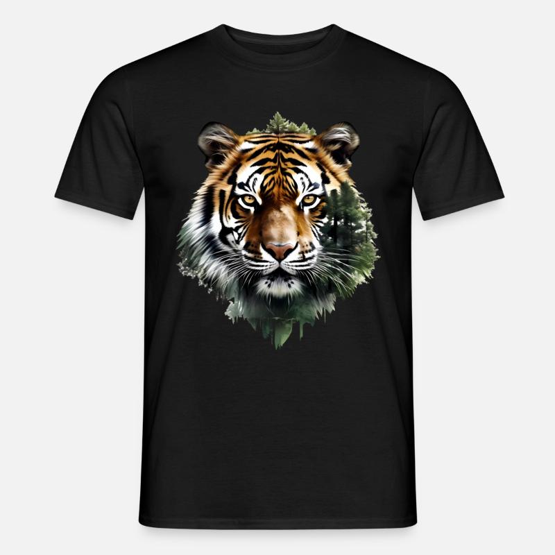 Tiger - Männer T-Shirt - Schwarz