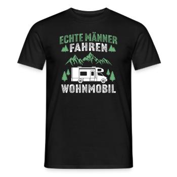 Echte Männer fahren wohnmobil - Männer T-Shirt - Schwarz - Vorne - AI Model Male 178 light (178cm)