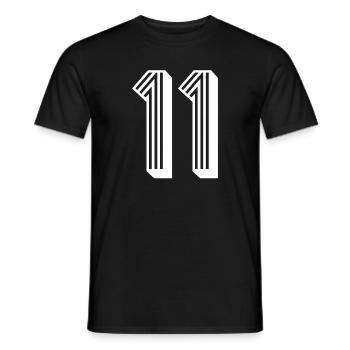 11 years number jersey 11 T-shirt 11 - Men's T-Shirt - black - Front - AI Model Male 178 light (178cm)