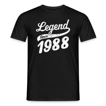 Legend since 1988 vintage 1988 - Männer T-Shirt - Schwarz - Vorne - AI Model Male 178 light (178cm)
