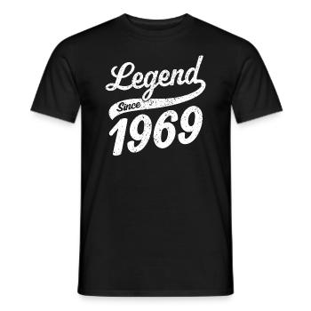 Legend Since 1969 - Men's T-Shirt - black - Front - AI Model Male 178 light (178cm)