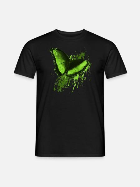 Butterfly green by Mrs Peanut butterfly green - Men's T-Shirt - black