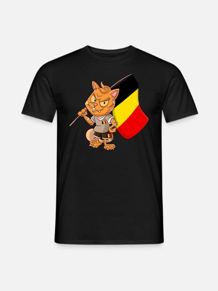 Fan Cat Belgique - T-shirt homme - noir