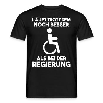 Rollstuhlfahrer Rollstuhl Regierung Geschenk - Männer T-Shirt - Schwarz - Vorne - AI Model Male 178 light (178cm)